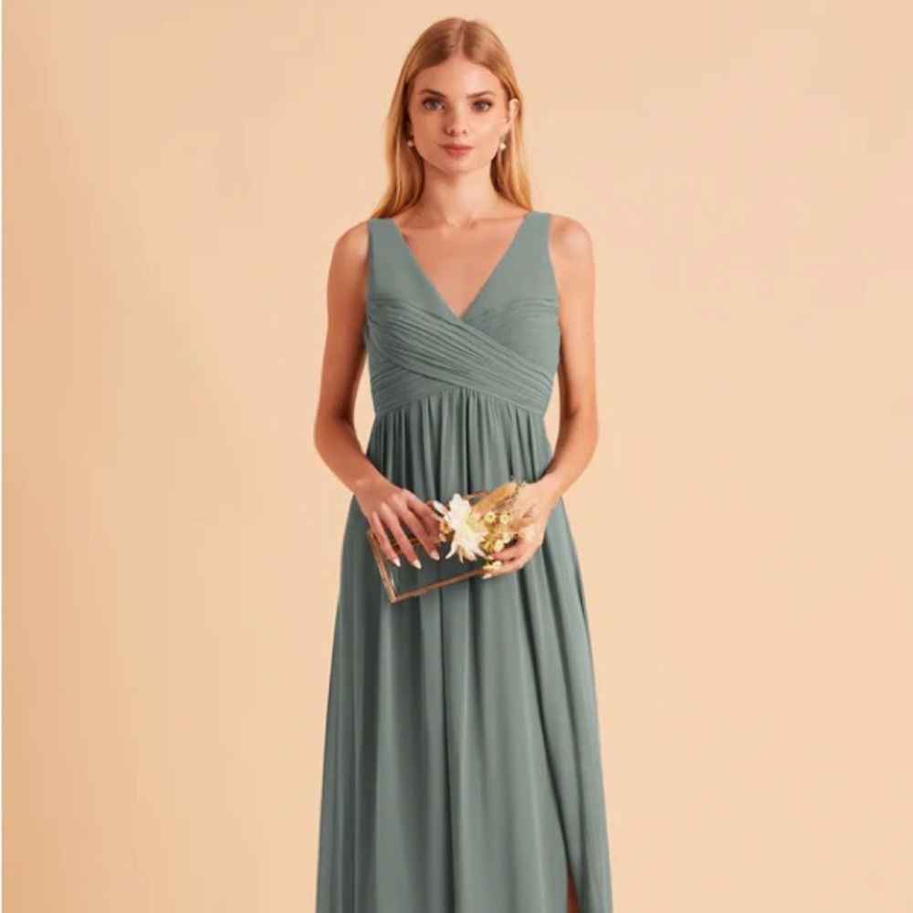 Birdy Grey LAURIE EMPIRE DRESS - CHIFFON SEA GLASS